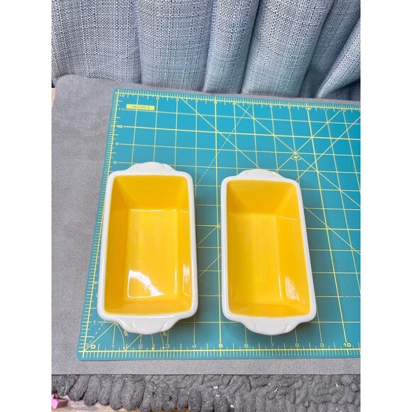 The Pioneer Woman Mini Ceramic Loaf Pans Spring Blossom Lot 6.5” - Picture 5 of 7